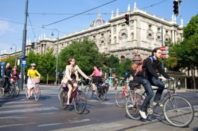 Nápady a projekty pre mestskú cyklistiku vo Viedni