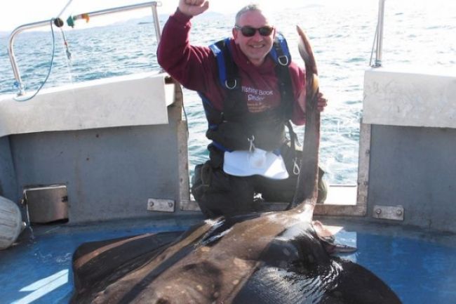 Rybár ulovil rekordnú raju s hmotnosťou 107 kilogramov