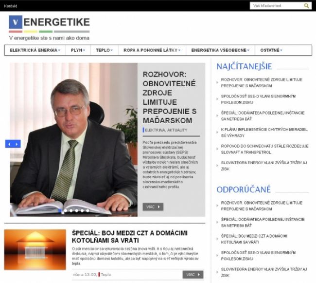 Portál vEnergetike.sk – nový zdroj energetických informácií