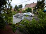 Na Slovensku vyčíňala veterná smršť, strhávala stromy