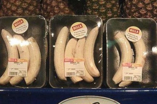 Faux pas v Rakúsku, Billa predávala ľuďom ošúpané banány
