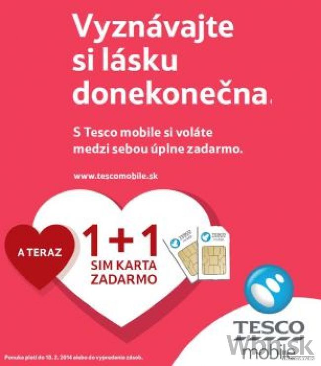 S Tesco mobile si môžete vyznávať lásku donekonečna