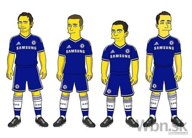 Futbalová smotánka z Chelsea si zahrá v Simpsonovcoch