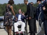 Obamu na letisku v Houstone prekvapil George Bush senior