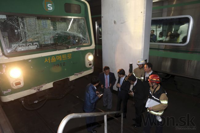 Nepríjemnú zrážku metra v Južnej Kórei spôsobil zlý signál