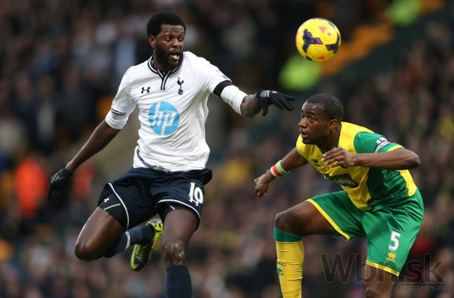 Emmanuel Adebayor nepomôže Tottenhamu, zistili mu maláriu