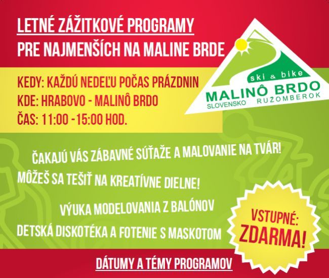 Zážitkové nedele na Malinôm Brde