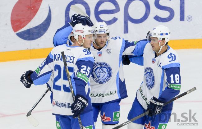 Pokovičov Minsk si v KHL poradil s Atlantom Mytišči