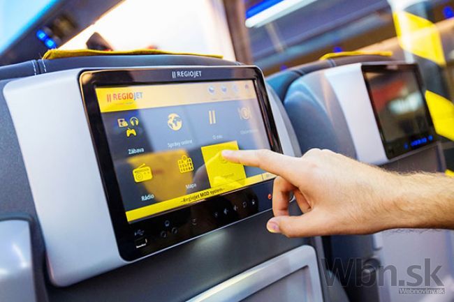 Vo vlakoch RegioJetu budú aj dotykové obrazovky