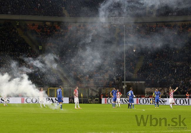 UEFA obvinila za milánske výtržnosti Chorvátov aj Talianov