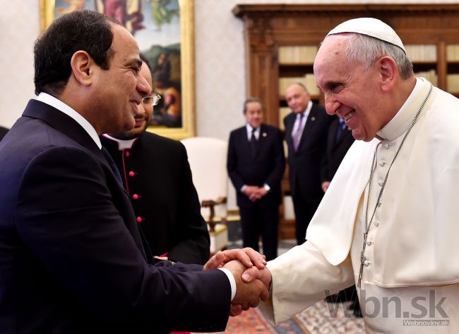 Pápež privítal prezidenta Egypta, pôjde aj do europarlamentu