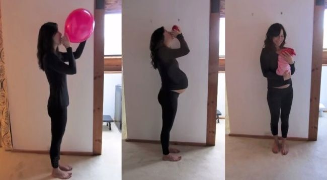 Video: Žena sa fotila počas celého tehotenstva - vzniklo vtipné video