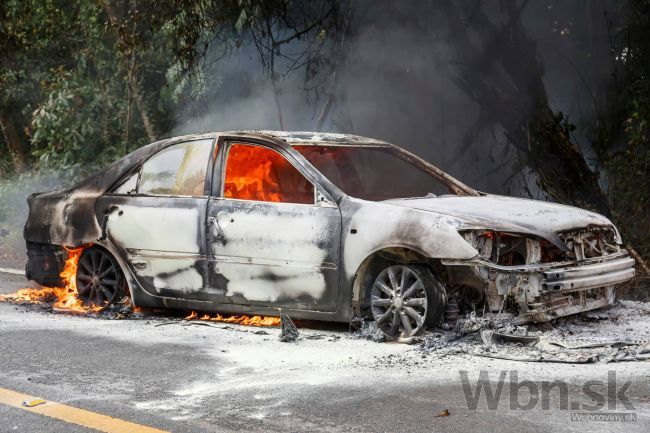 Muž v Revúcej neprežil zrážku do stromu, auto začalo horieť