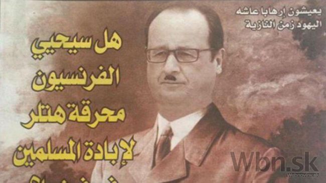 Marocký týždenník zverejnil fotomontáž Hollanda ako Hitlera