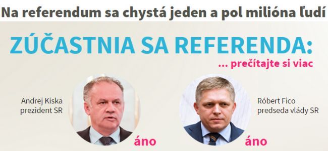 Na referendum sa chystá jeden a pol milióna ľudí