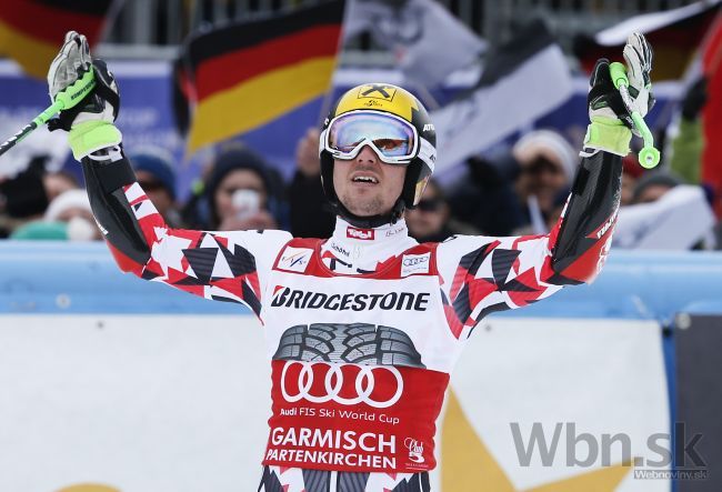 V obrovskom slalome v Ga-Pa dominoval Rakúšan Hirscher