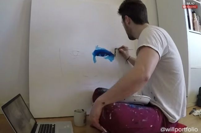 Video: Umelec namaľuje nádherný portrét. Expresne rýchlo