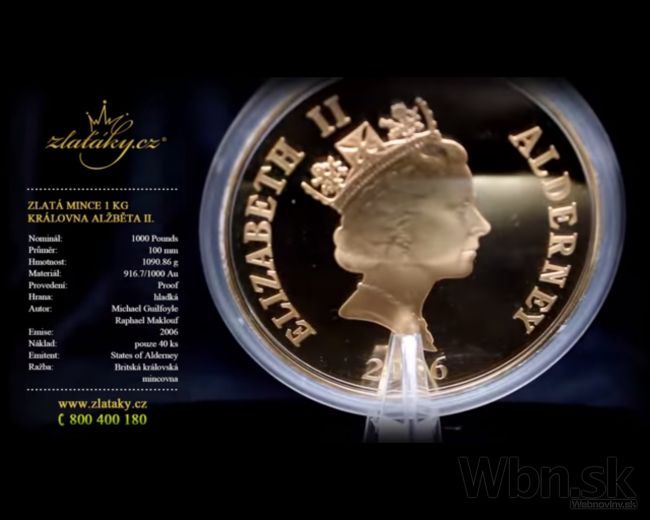 Unikátna minca z kilogramu zlata dorazila do Česka