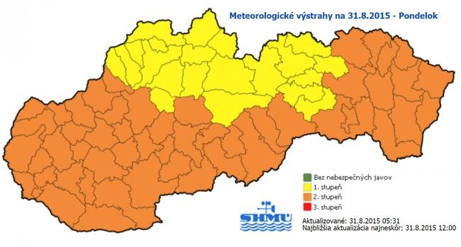 Dnes a v utorok platia na celom Slovensku výstrahy pred horúčavami