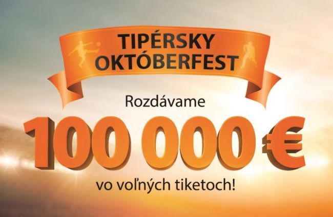 Tipujte v októbri zadarmo, ukrojte si zo 100 000 eur!