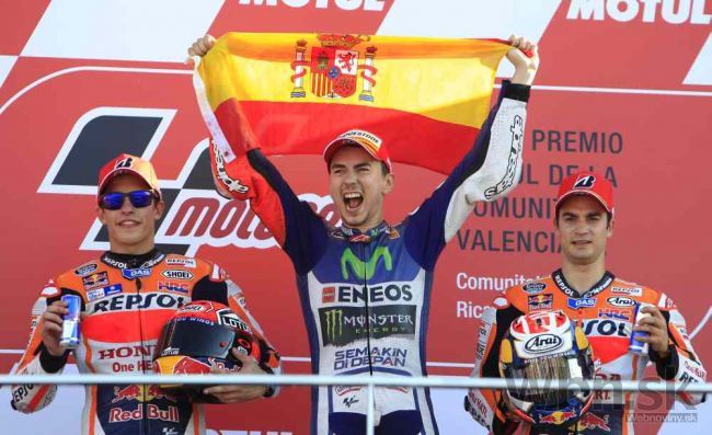 Svet MotoGP ovládol tretíkrát Jorge Lorenzo