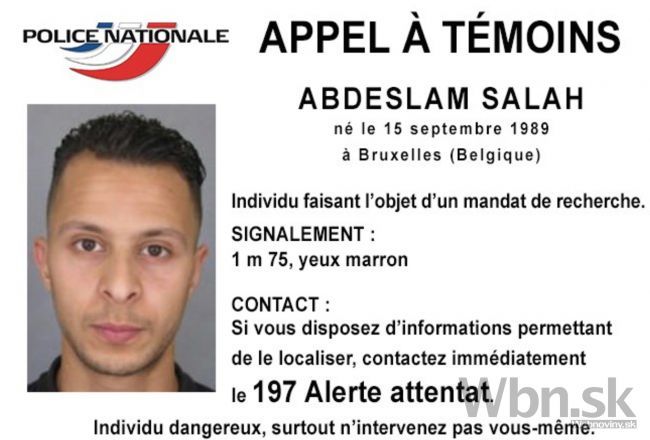 Salah Abdeslam po útokoch v Paríži volal kamarátovi do basy