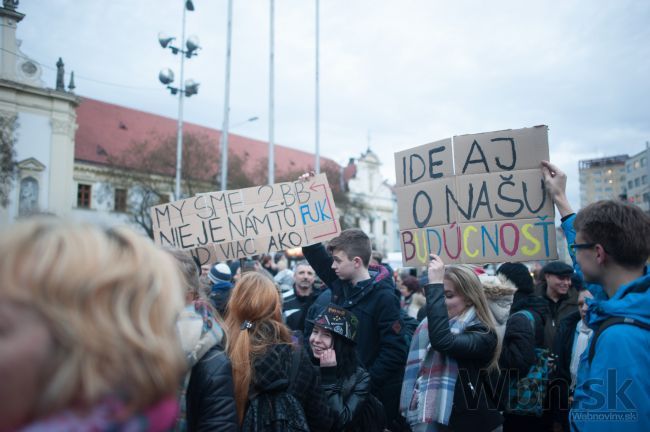Demonštranti v Bratislave podporili štrajk učiteľov