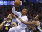 NBA: Oklahoma zdolala Utah, Westbrook sériu s triple-double nenatiahol