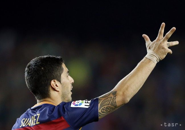 Ofenzívny koncert Barcelony, štvorgólový Suarez predbehol Ronalda