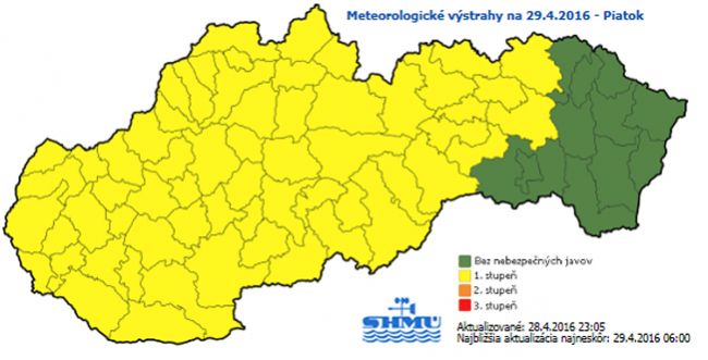 V piatok očakávame jasné až polojasné počasie