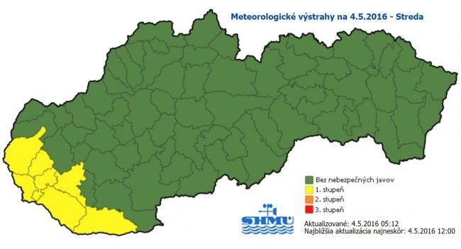 Meteorológovia varujú: Na juhozápade Slovenska bude fúkať silný vietor
