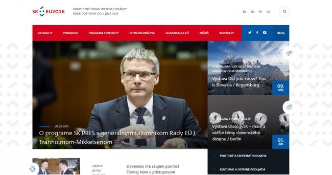 Prvé slovenské predsedníctvo v Rade EÚ má svoj nový web