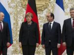 Putin, Merkelová, Hollande, Porošenko hovorili o konflikte na Ukrajine