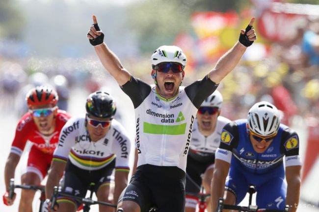 FOTO: Cavendish víťazom prvej etapy Tour de France, Sagan tretí