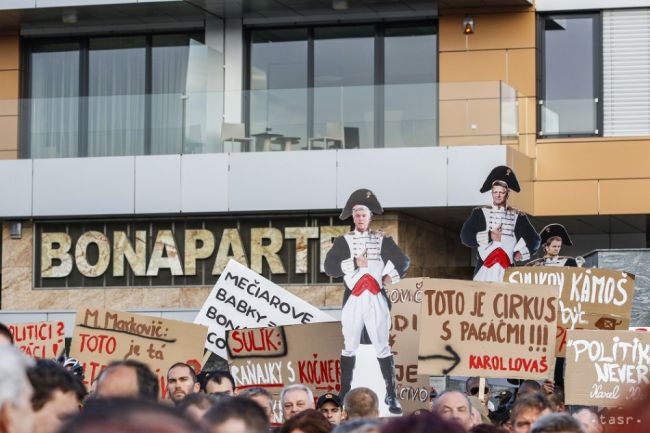 VIDEO: Pred Bonaparte sa konal posledný protest v kauze Bašternák