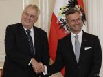 Zeman a rakúsky prezidentský kandidát Hofer chcú posilniť stred Európy