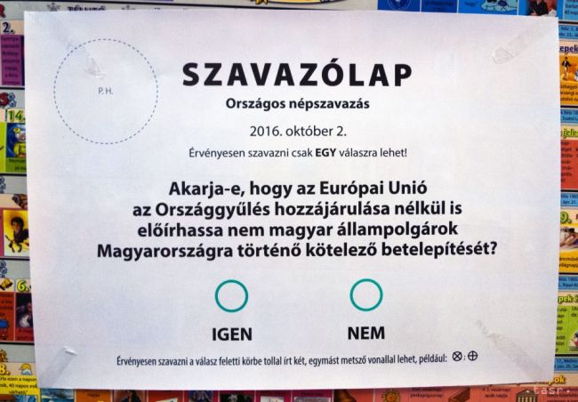 Zverejnili oficiálne výsledky maďarského referenda. Je neplatné