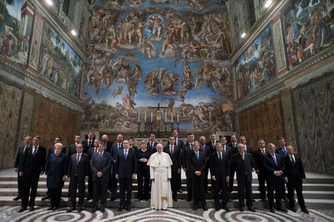 Pápež počas stretnutia s lídrami EÚ vyzval na solidaritu a jednotu