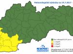 SHMÚ vydal na stredu výstrahu prvého stupňa