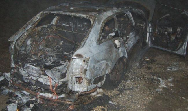 Polícia našla v zhorenom aute mŕtvu osobu