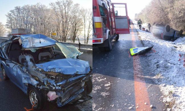 Foto: Polícia dnes zasahovala pri dvoch hrozivých nehodách na D1