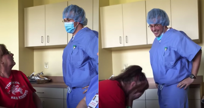 Videa: Žena mala podstúpiť chemoterapiu. Keď si však lekár dal dole rúšku, rozplakala sa