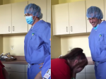 Videa: Žena mala podstúpiť chemoterapiu. Keď si však lekár dal dole rúšku, rozplakala sa