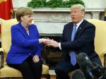Donald Trump privítal v Bielom dome Angelu Merkelovú