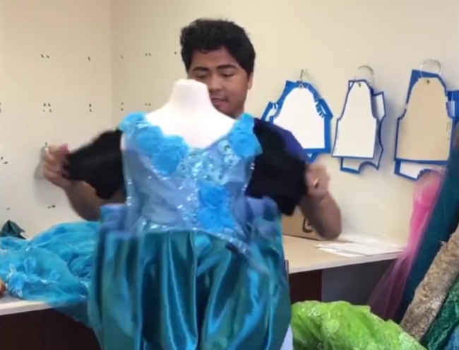 Video: Otec šije jedinečné šaty, ktoré fungujú ako kúzlo