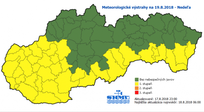 SHMÚ varuje pred vysokými teplotami