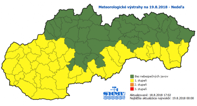 SHMÚ varuje pred vysokými teplotami na juhu a západe Slovenska