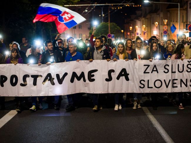 Za slušné Slovensko opäť pochodovalo niekoľko tisíc ľudí