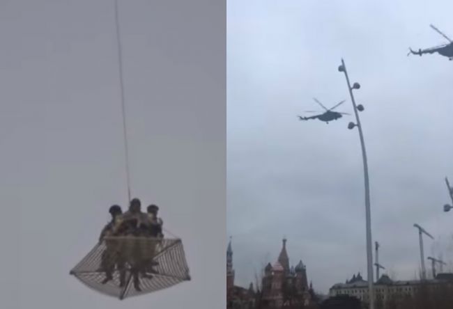 Video: Nad Kremľom lietal vrtuľník s „ľudským nákladom“