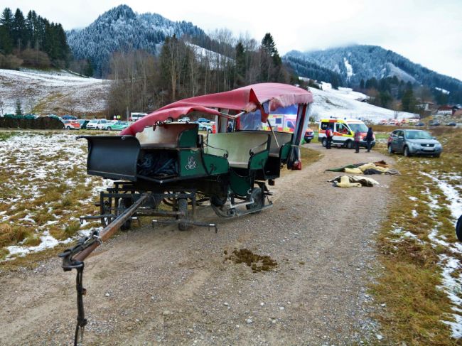 Dvadsať ľudí utrpelo zranenia pri zrážke kočov v Bavorsku